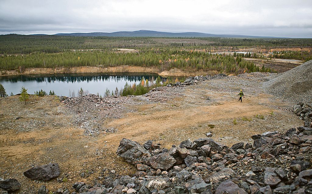 Kuvassa on Hannukaisen vanhaa kaivosaluetta, jonne Hannukainen Mining Oy suunnittelee avolouhosta.